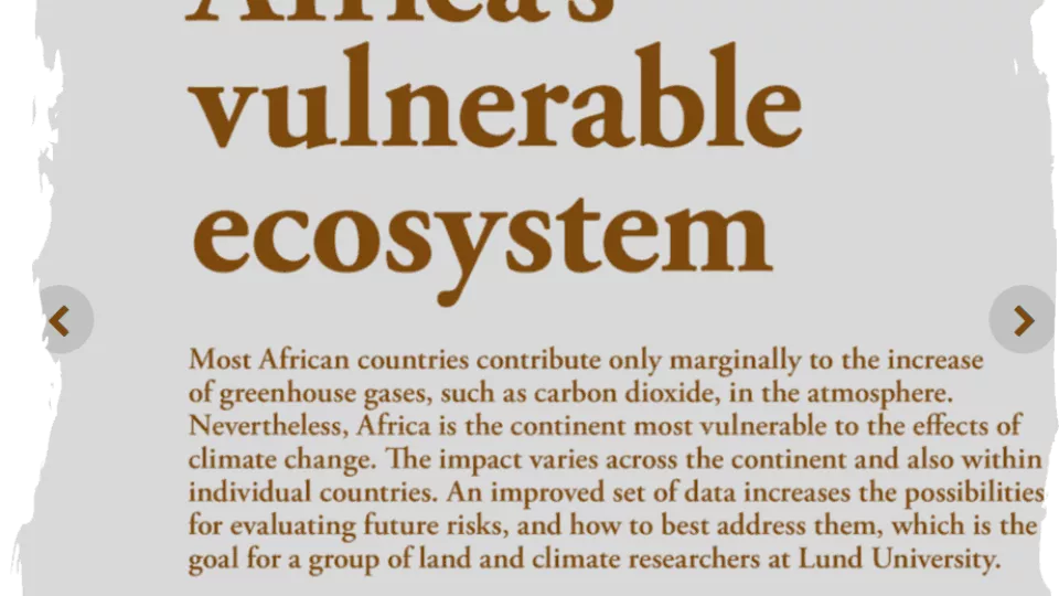 Africa's vulnerable ecosystem (cutout)