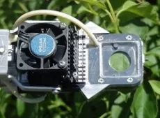 Cuvette for leaf fluxes measurements: CO2 and water vapour are measured in the air around the shoot placed inside the instrument. This gives an estimate of the leaf net uptake of carbon and the leaf water loss.